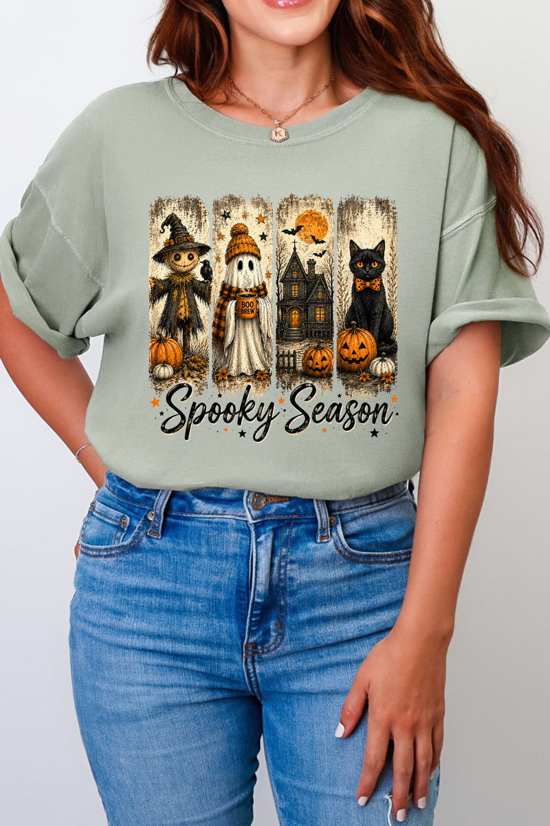 Spooky Season Brushstrokes Comfort Colors Adult Ring-Spun Cotton Tee