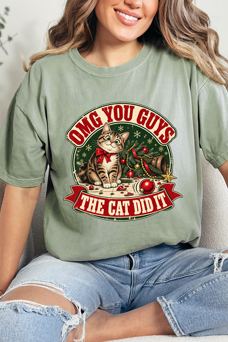 The Cat Did It Comfort Colors Adult Ring-Spun Cotton Tee