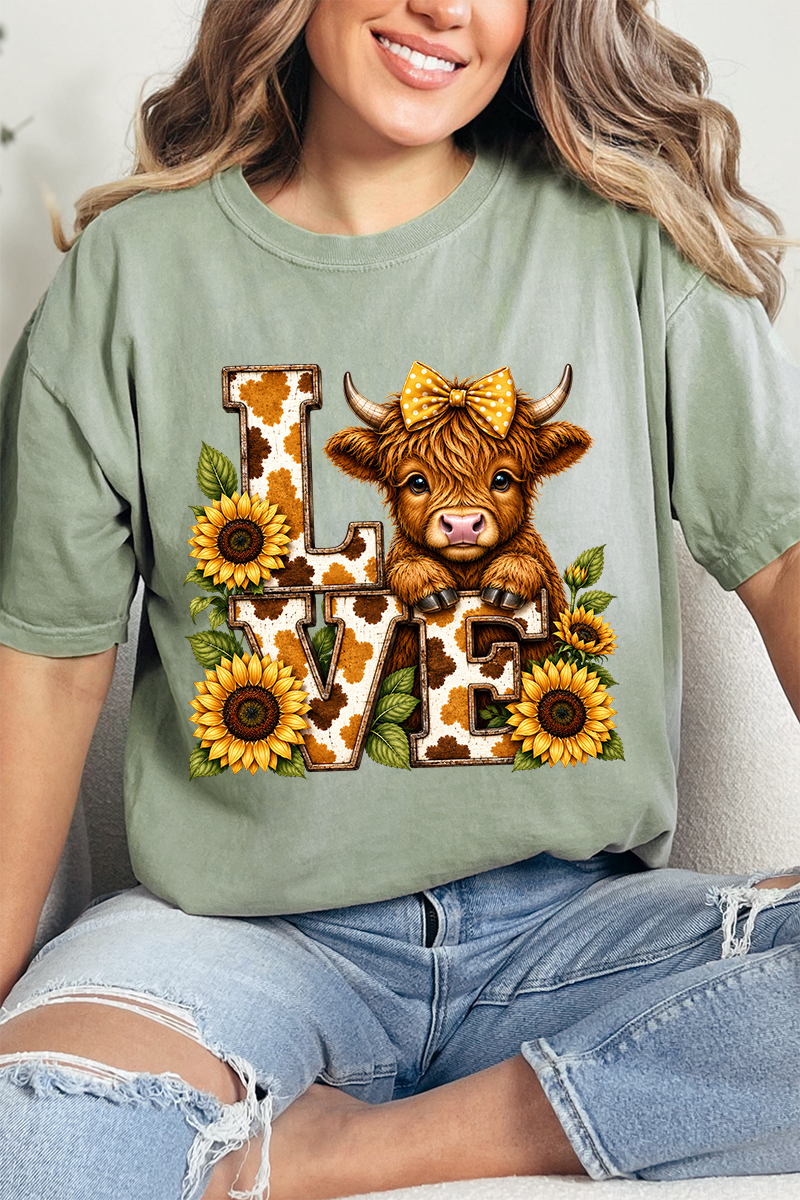 Little Highland Love Comfort Colors Adult Ring-Spun Cotton Tee