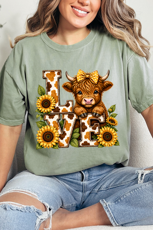 Little Highland Love Comfort Colors Adult Ring-Spun Cotton Tee