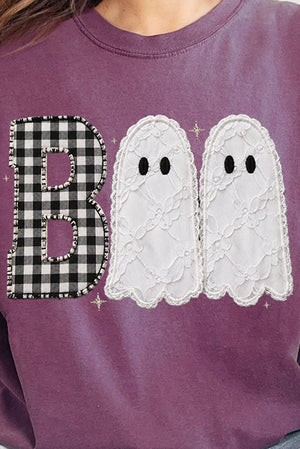 Gingham & Lace Boo Comfort Colors Adult Ring-Spun Cotton Tee