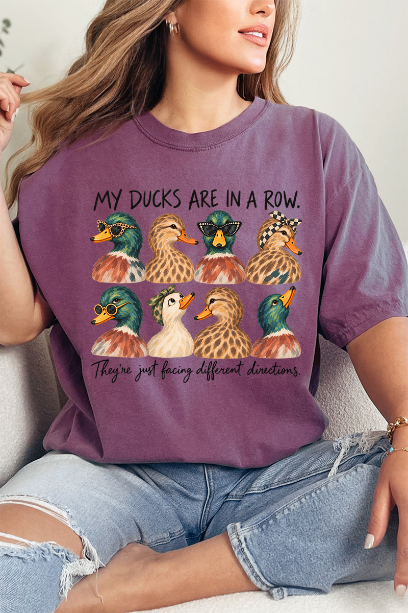 Ducks In A Row-Ish Comfort Colors Adult Ring-Spun Cotton Tee