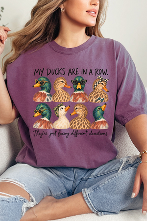 Ducks In A Row-Ish Comfort Colors Adult Ring-Spun Cotton Tee
