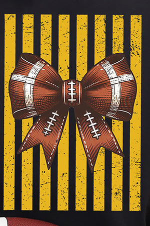 Yellow Gold Varsity Bow Comfort Colors Adult Ring-Spun Cotton Tee