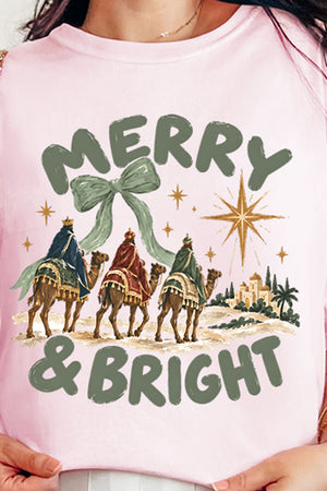 Three Kings Merry & Bright Comfort Colors Adult Ring-Spun Cotton Tee