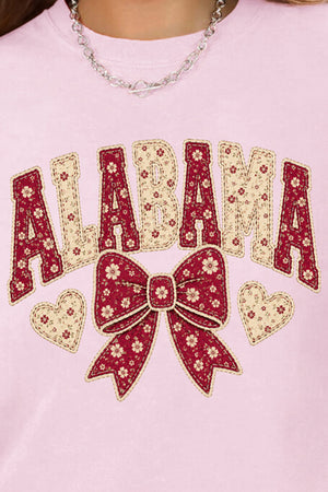Alabama Blooming Bow Comfort Colors Adult Ring-Spun Cotton Tee