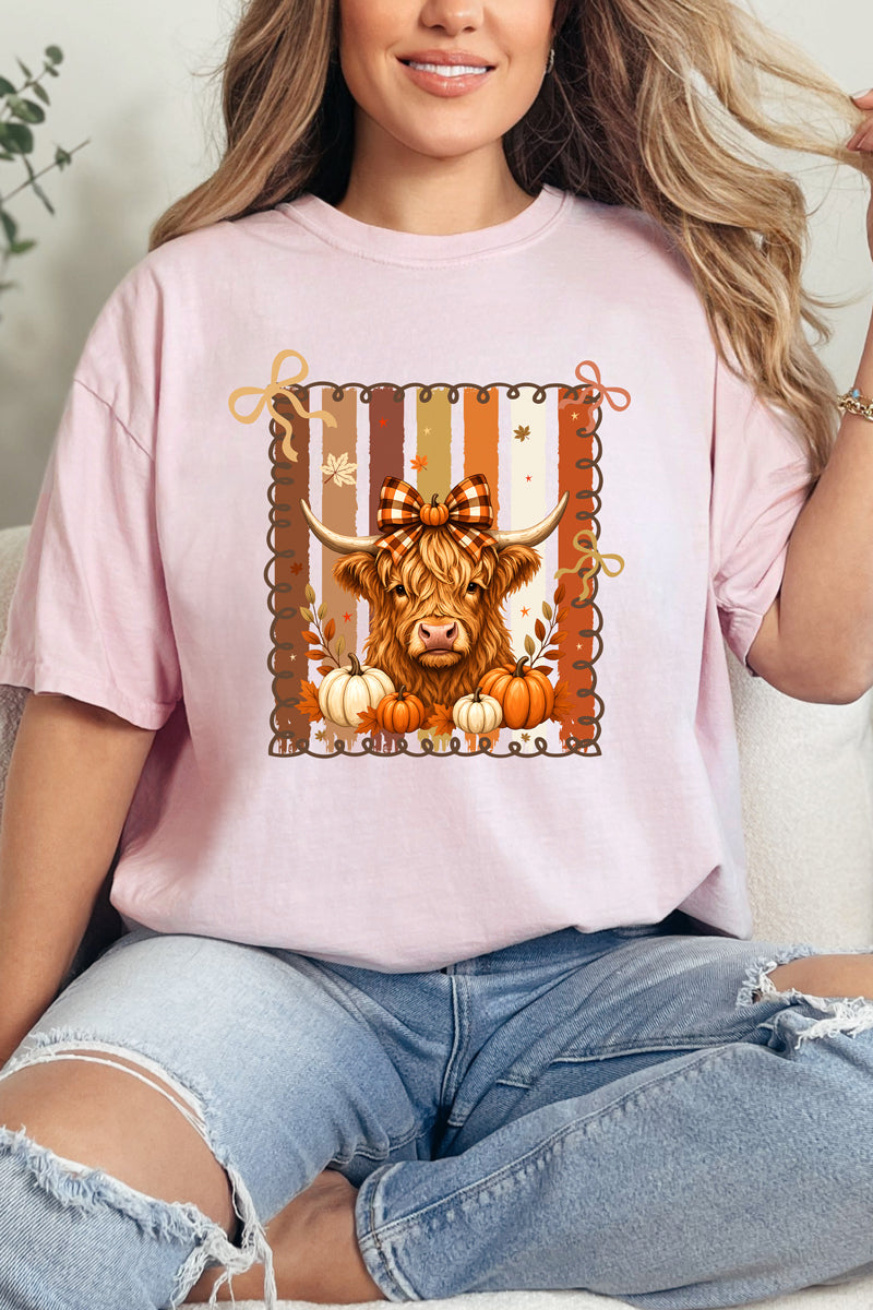 Highland In Autumn Comfort Colors Adult Ring-Spun Cotton Tee