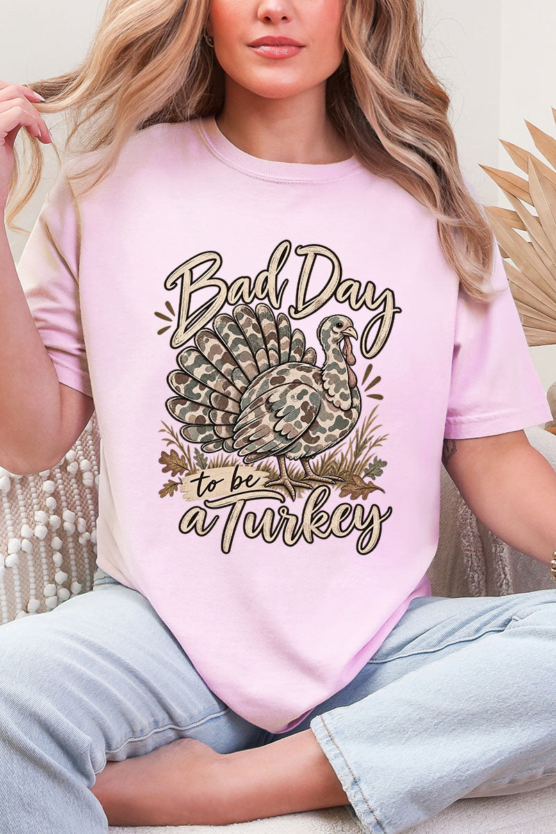 Bad Day Camo Turkey Comfort Colors Adult Ring-Spun Cotton Tee