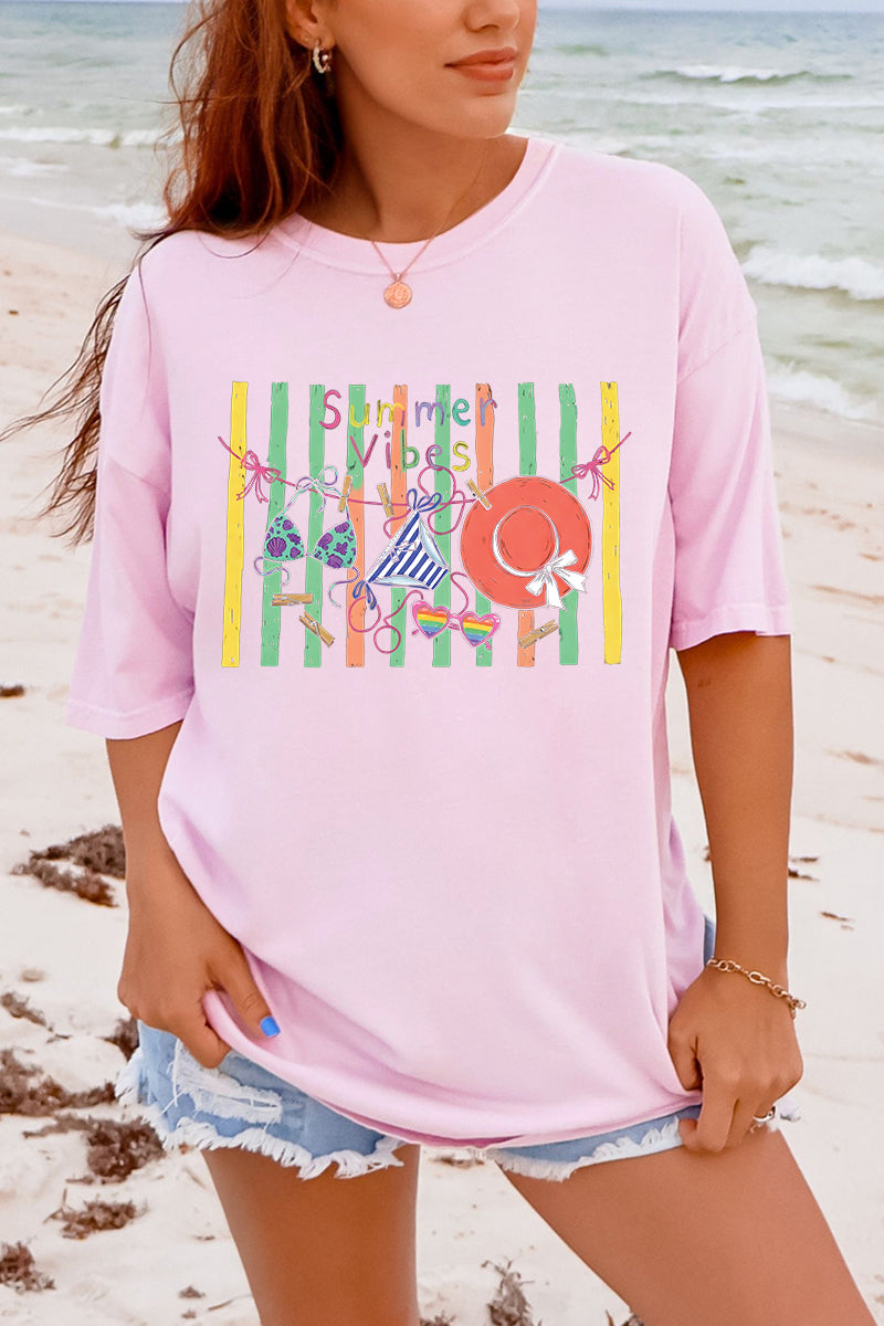 Bikini Summer Vibes Comfort Colors Adult Ring-Spun Cotton Tee