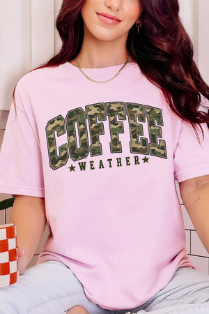 Camo Coffee Weather Comfort Colors Adult Ring-Spun Cotton Tee