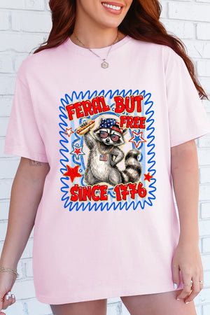 Feral But Free Since 1776 Comfort Colors Adult Ring-Spun Cotton Tee