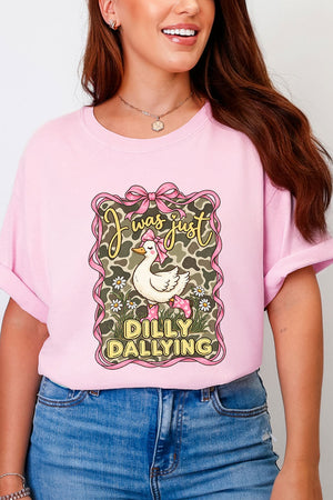 Dilly Dallying Camo Goose Comfort Colors Adult Ring-Spun Cotton Tee