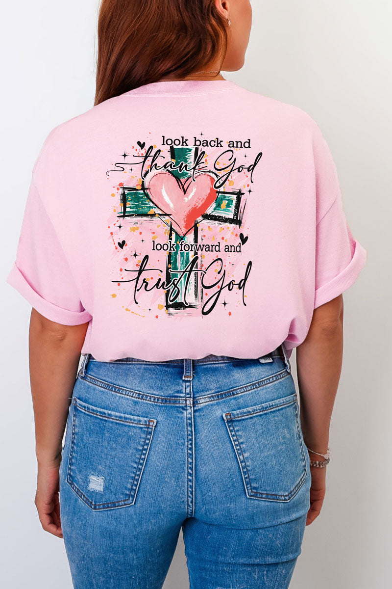Thank and Trust God Front & Back Comfort Colors Adult Ring-Spun Cotton Tee