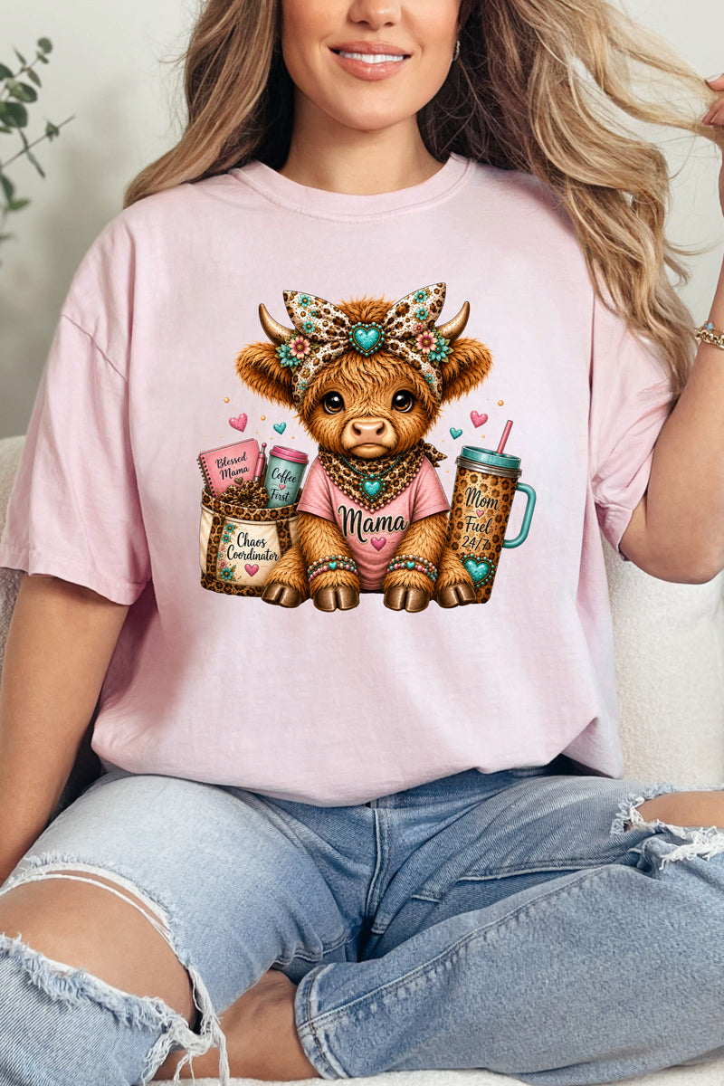 Mama Raising The Herd Comfort Colors Adult Ring-Spun Cotton Tee