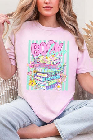 Petals & Paperback Book Lover Comfort Colors Adult Ring-Spun Cotton Tee