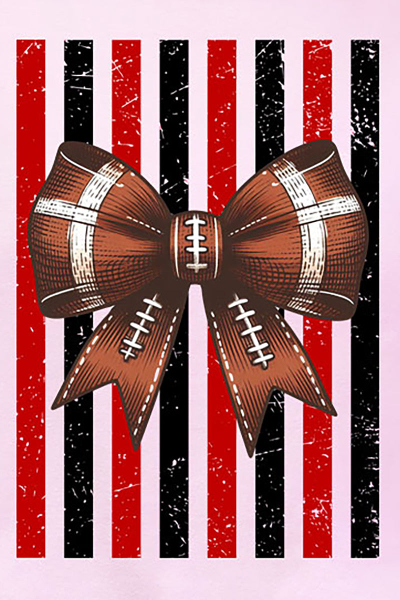Red & Black Varsity Bow Comfort Colors Adult Ring-Spun Cotton Tee