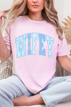 Something Blue Wifey Comfort Colors Adult Ring-Spun Cotton Tee