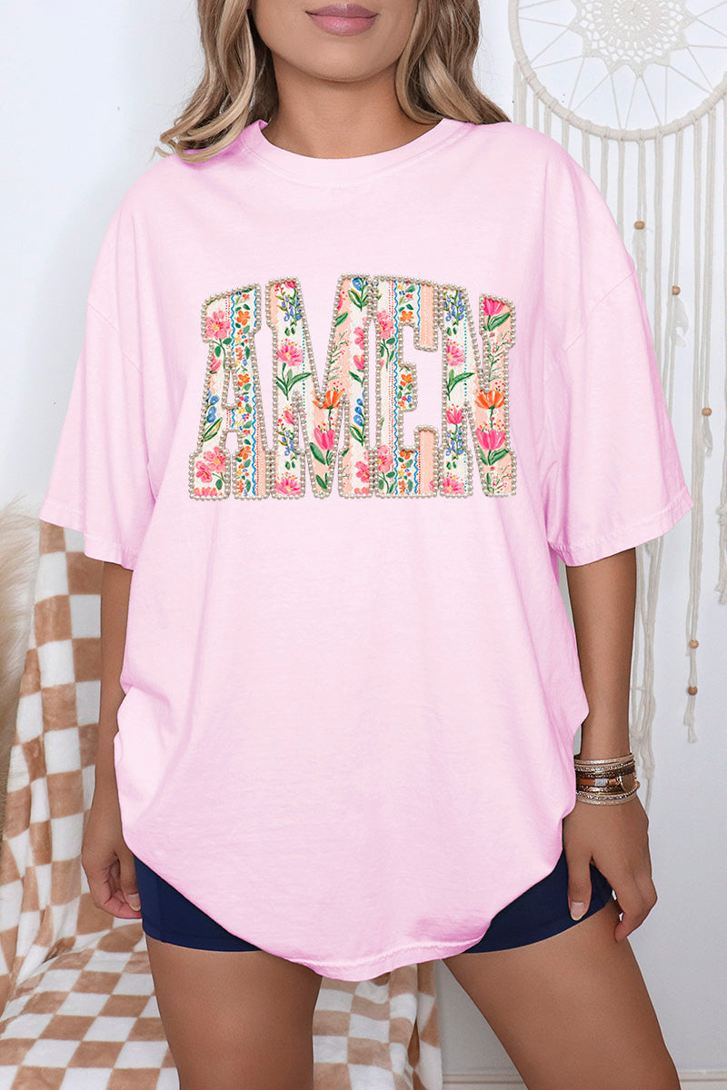 Pearls & Petals Amen Comfort Colors Adult Ring-Spun Cotton Tee