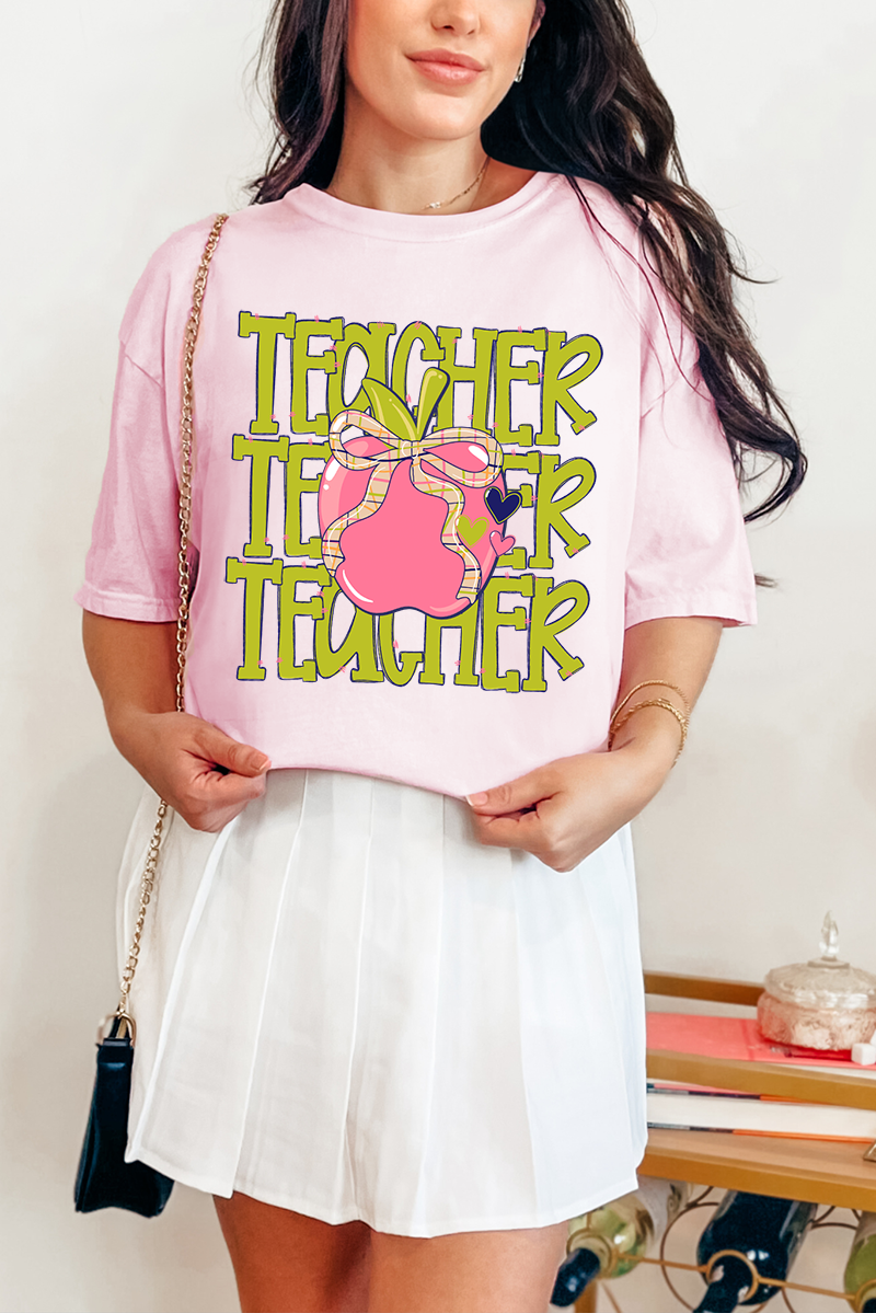 Apple For The Teacher Comfort Colors Adult Ring-Spun Cotton Tee