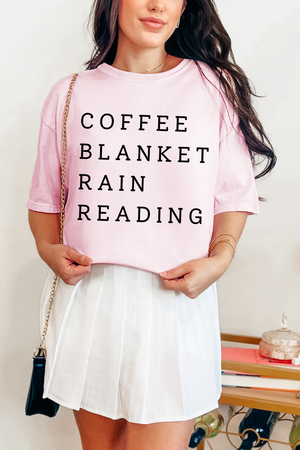 Coffee Blanket Rain Reading Comfort Colors Adult Ring-Spun Cotton Tee