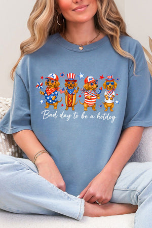 Red, White & Weiner Comfort Colors Adult Ring-Spun Cotton Tee