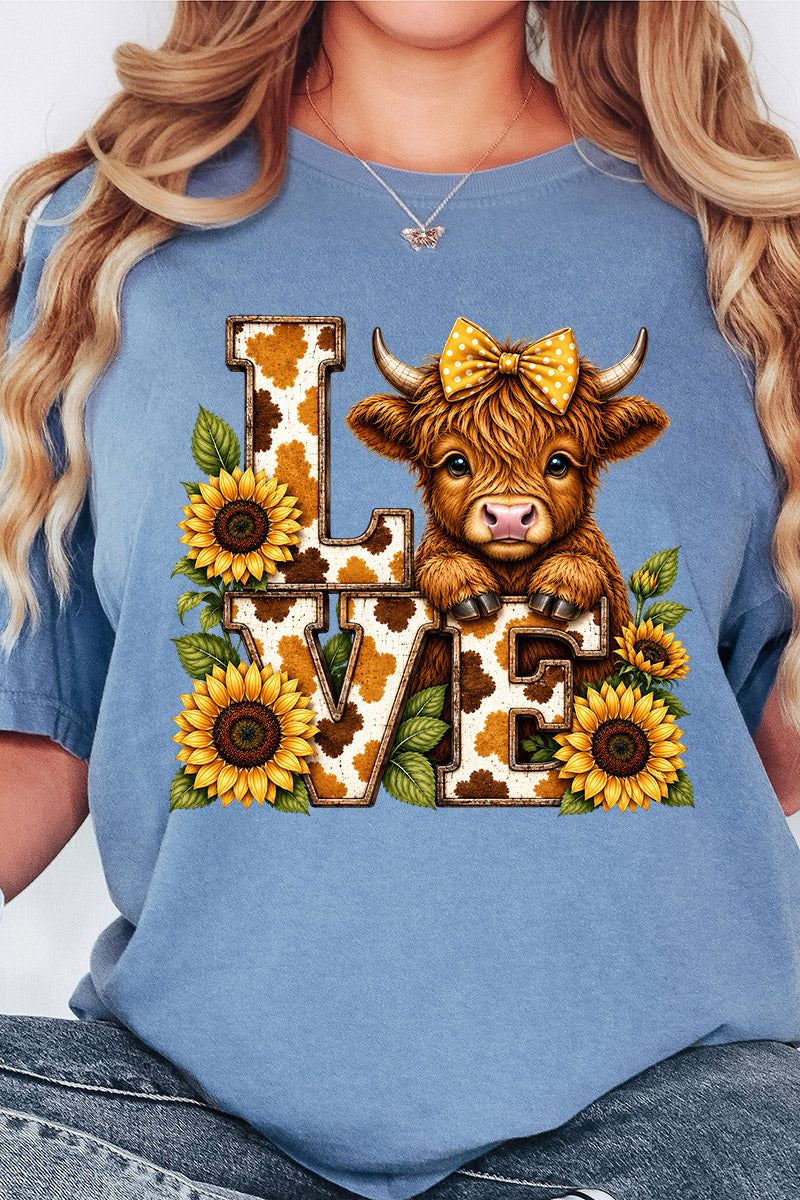 Little Highland Love Comfort Colors Adult Ring-Spun Cotton Tee