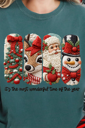 Faux Yarn Most Wonderful Time Comfort Colors Adult Ring-Spun Cotton Tee