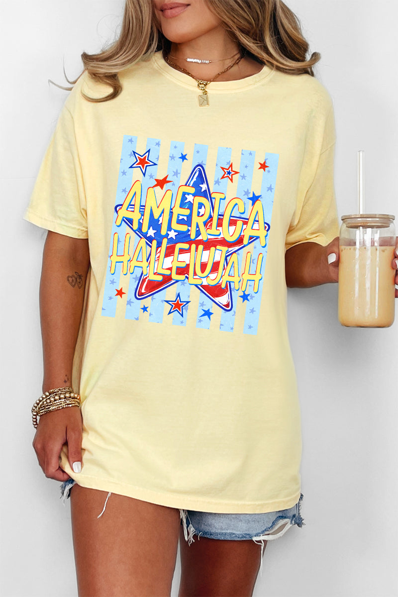 America Hallelujah Comfort Colors Adult Ring-Spun Cotton Tee