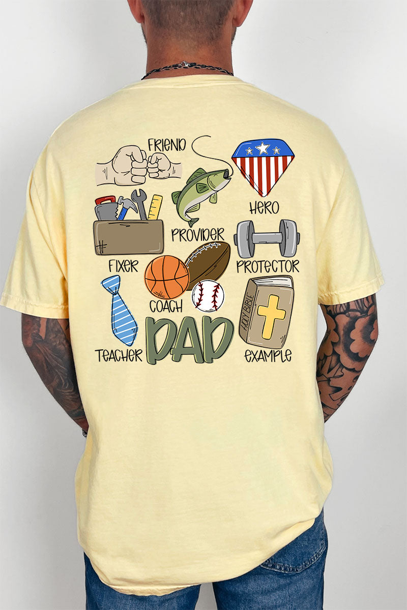 Dad Things Front & Back Comfort Colors Adult Ring-Spun Cotton Tee
