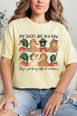 Ducks In A Row-Ish Comfort Colors Adult Ring-Spun Cotton Tee
