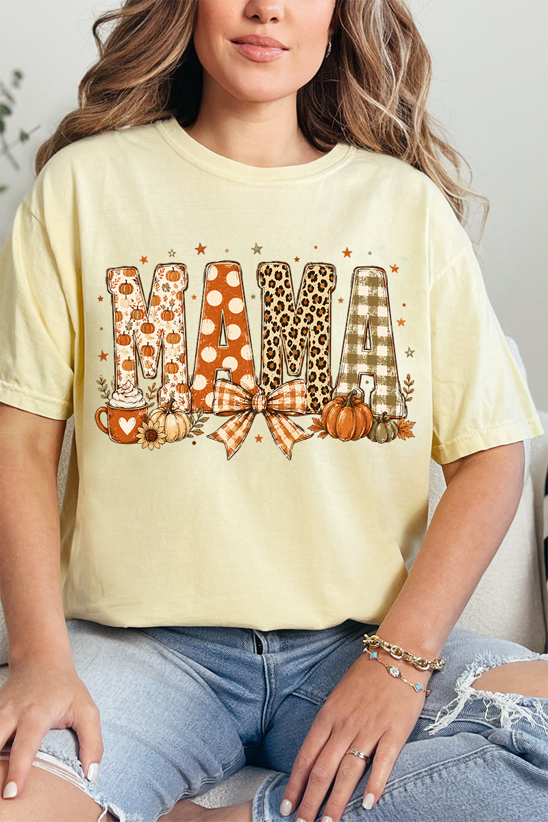Pumpkin Spice Mama Comfort Colors Adult Ring-Spun Cotton Tee