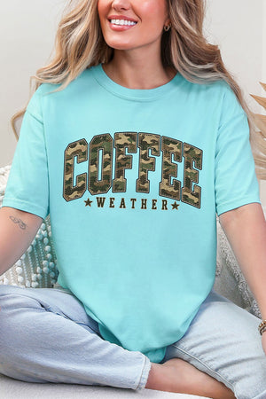 Camo Coffee Weather Comfort Colors Adult Ring-Spun Cotton Tee