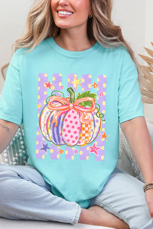 Pretty Patchwork Pumpkin Comfort Colors Adult Ring-Spun Cotton Tee