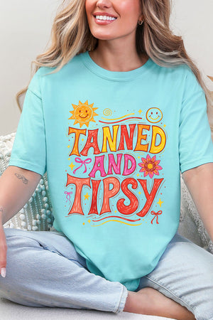 Tanned And Tipsy State Of Mind Comfort Colors Adult Ring-Spun Cotton Tee