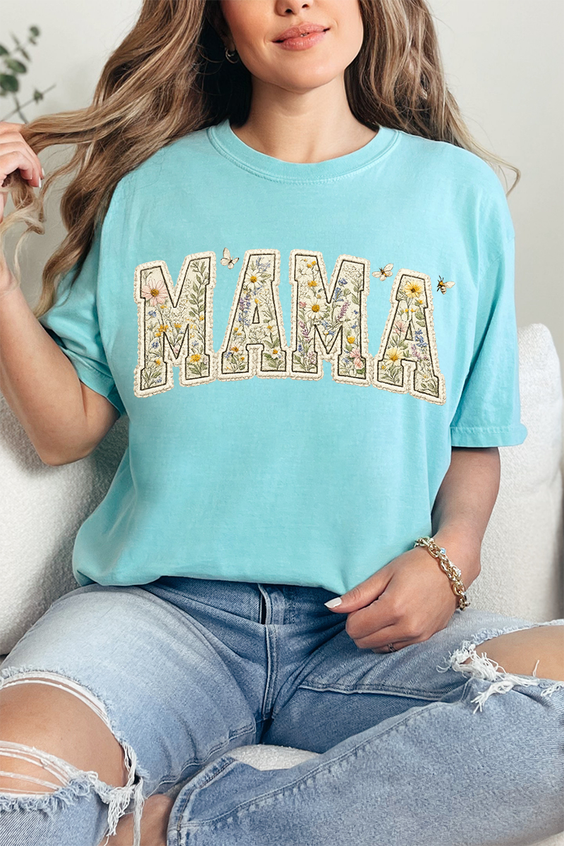 Buzzing Blooms Mama Comfort Colors Adult Ring-Spun Cotton Tee