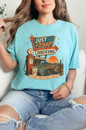 Just Keep Driving Comfort Colors Adult Ring-Spun Cotton Tee