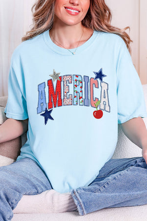 America Stitched In Tradition Comfort Colors Adult Ring-Spun Cotton Tee