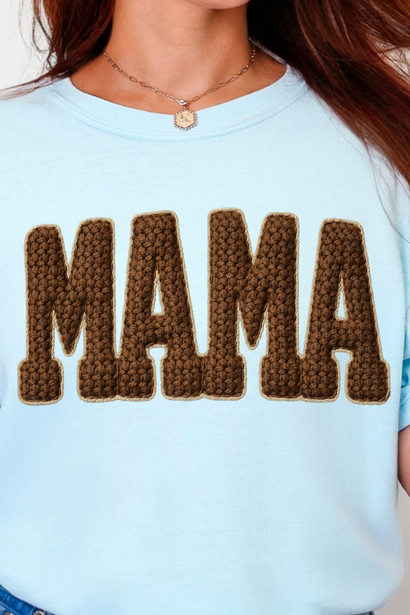 Brown Faux Threaded Mama Ready To Press DTF Transfer