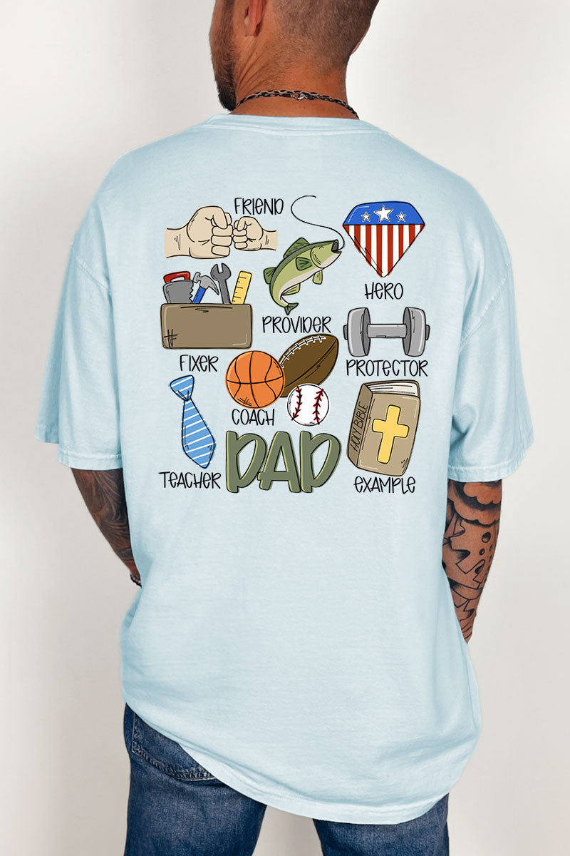 Dad Things Front & Back Comfort Colors Adult Ring-Spun Cotton Tee