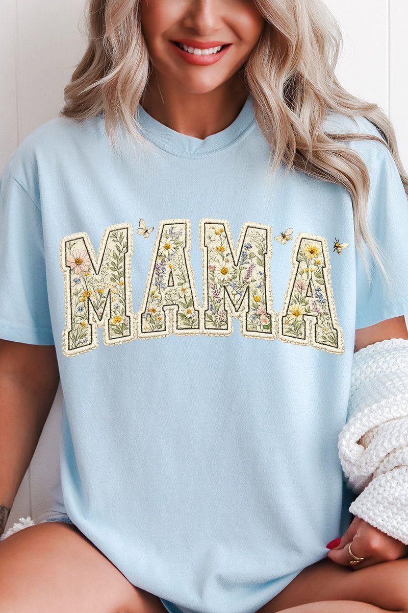 Buzzing Blooms Mama Comfort Colors Adult Ring-Spun Cotton Tee