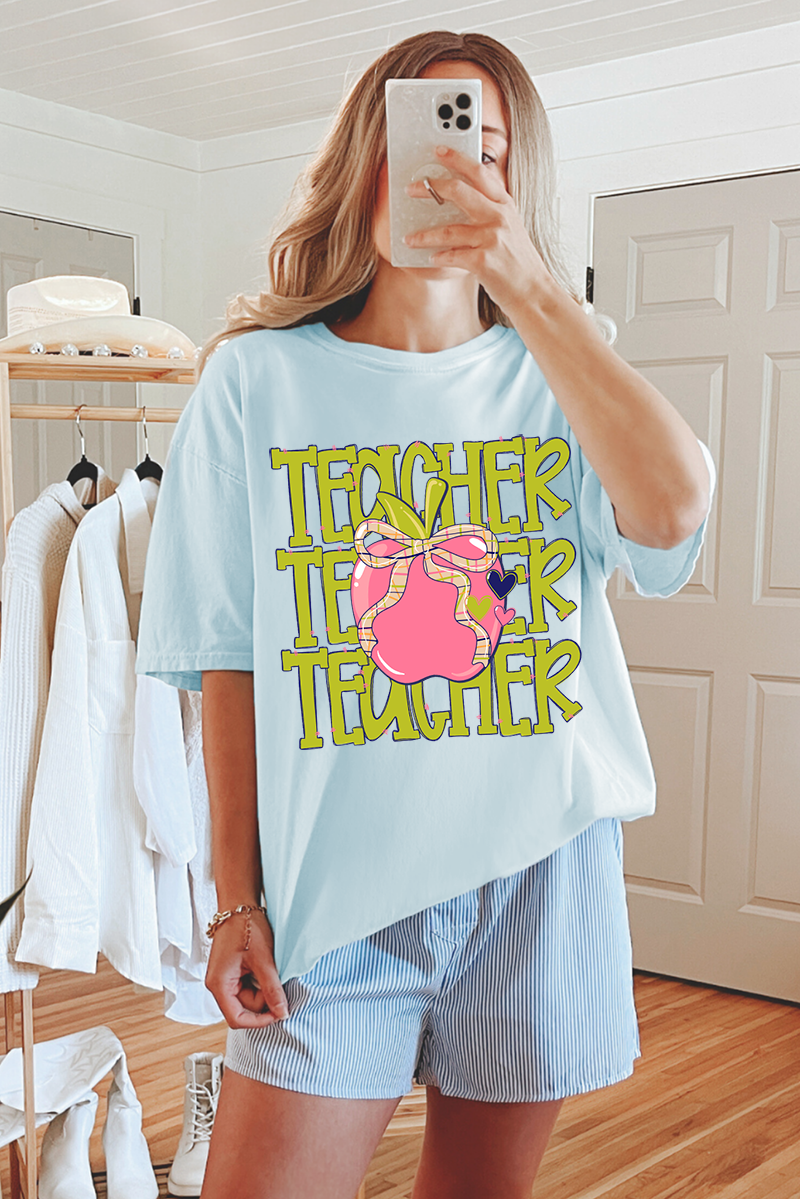 Apple For The Teacher Comfort Colors Adult Ring-Spun Cotton Tee