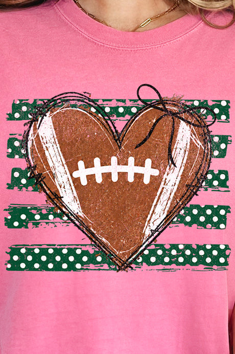 Green Football Sweetheart Comfort Colors Adult Ring-Spun Cotton Tee