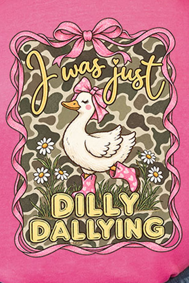 Dilly Dallying Camo Goose Comfort Colors Adult Ring-Spun Cotton Tee