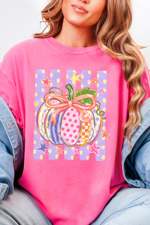Pretty Patchwork Pumpkin Comfort Colors Adult Ring-Spun Cotton Tee