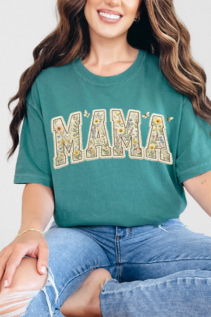 Buzzing Blooms Mama Comfort Colors Adult Ring-Spun Cotton Tee