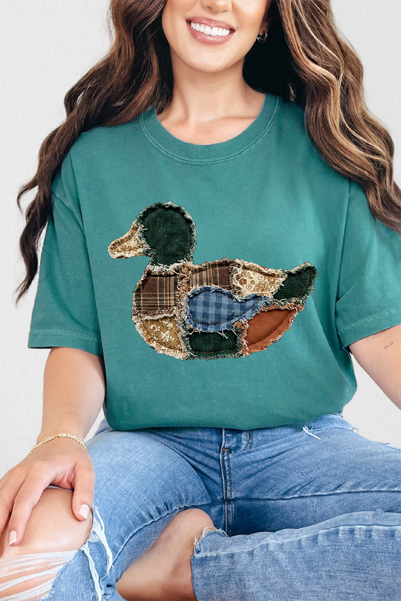 Country Stitched Duck Comfort Colors Adult Ring-Spun Cotton Tee