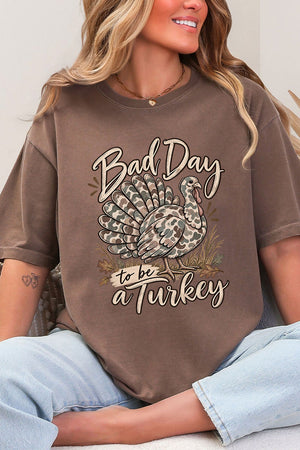 Bad Day Camo Turkey Comfort Colors Adult Ring-Spun Cotton Tee