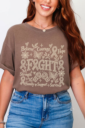 Fight Ribbon Sketch Comfort Colors Adult Ring-Spun Cotton Tee