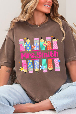 Personalized Pencil Party Comfort Colors Adult Ring-Spun Cotton Tee