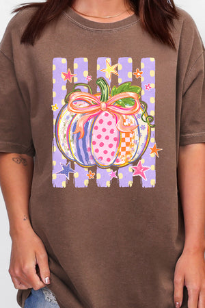 Pretty Patchwork Pumpkin Comfort Colors Adult Ring-Spun Cotton Tee